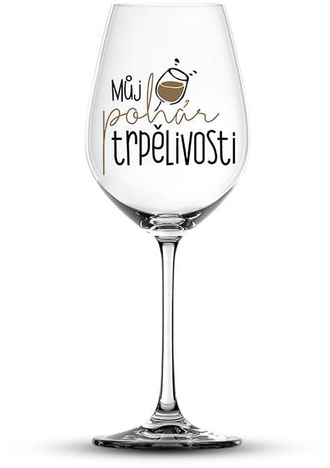 Nekupto Vtipná sklenice na víno s potiskem Můj pohár trpělivosti - doporučení od Chytrej dárek (209 Kč)