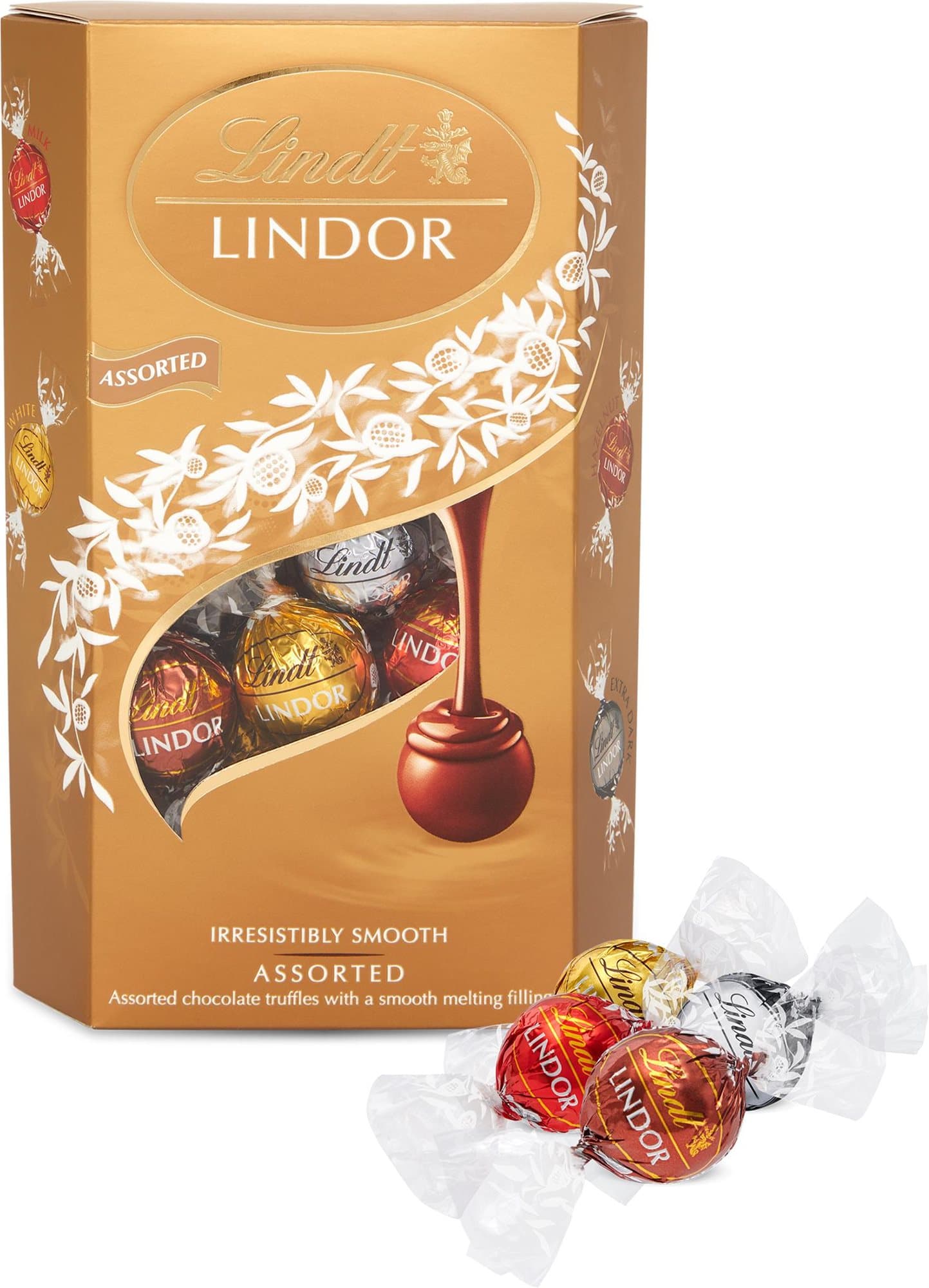 Lindt Bonboniéra LINDOR maxibalení čokoládových pralinek zlatý mix 337g - doporučení od Chytrej dárek (399 Kč)