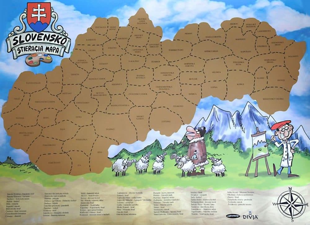 Stírací mapa Slovenska