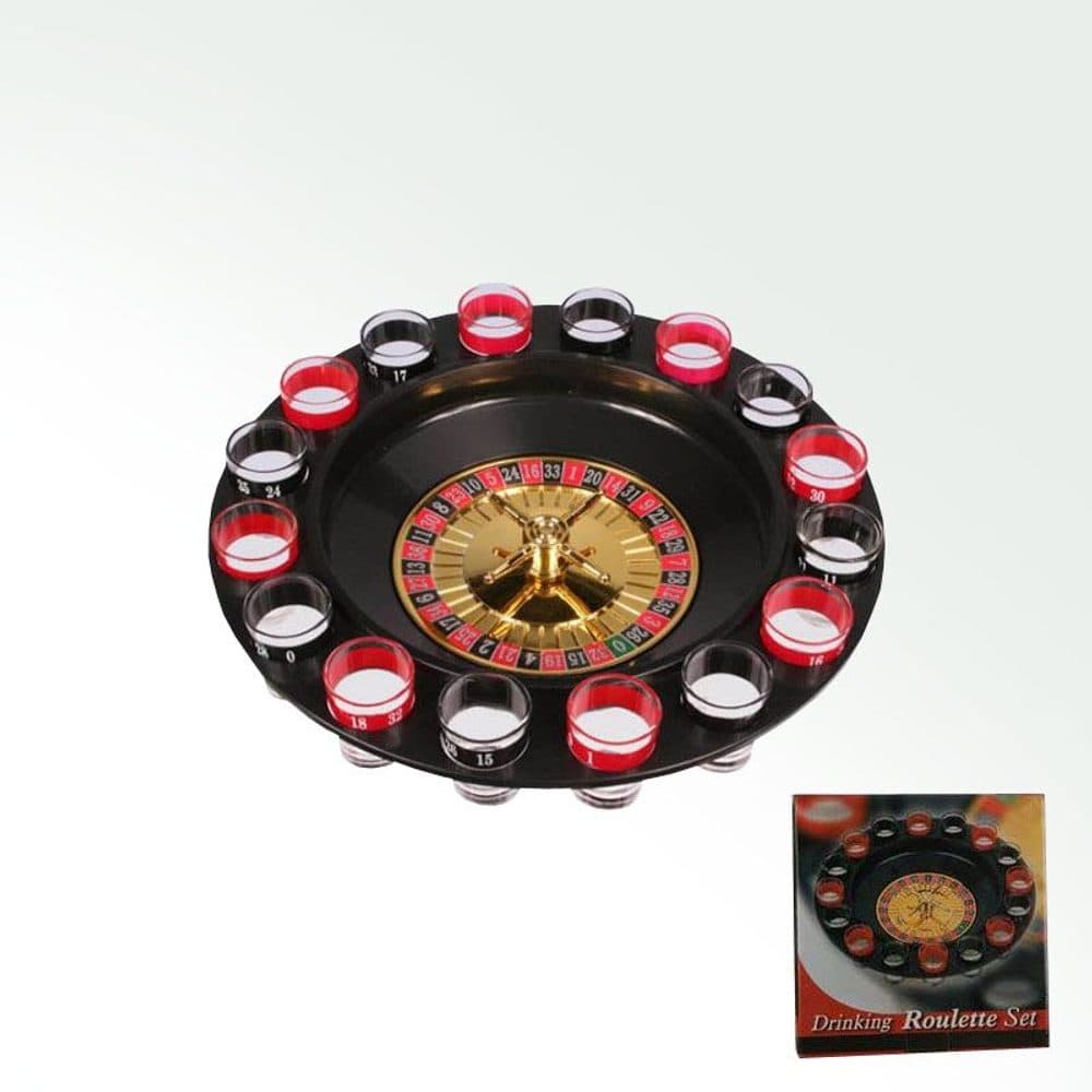 Picí ruleta se 16 panákovými sklenicemi
