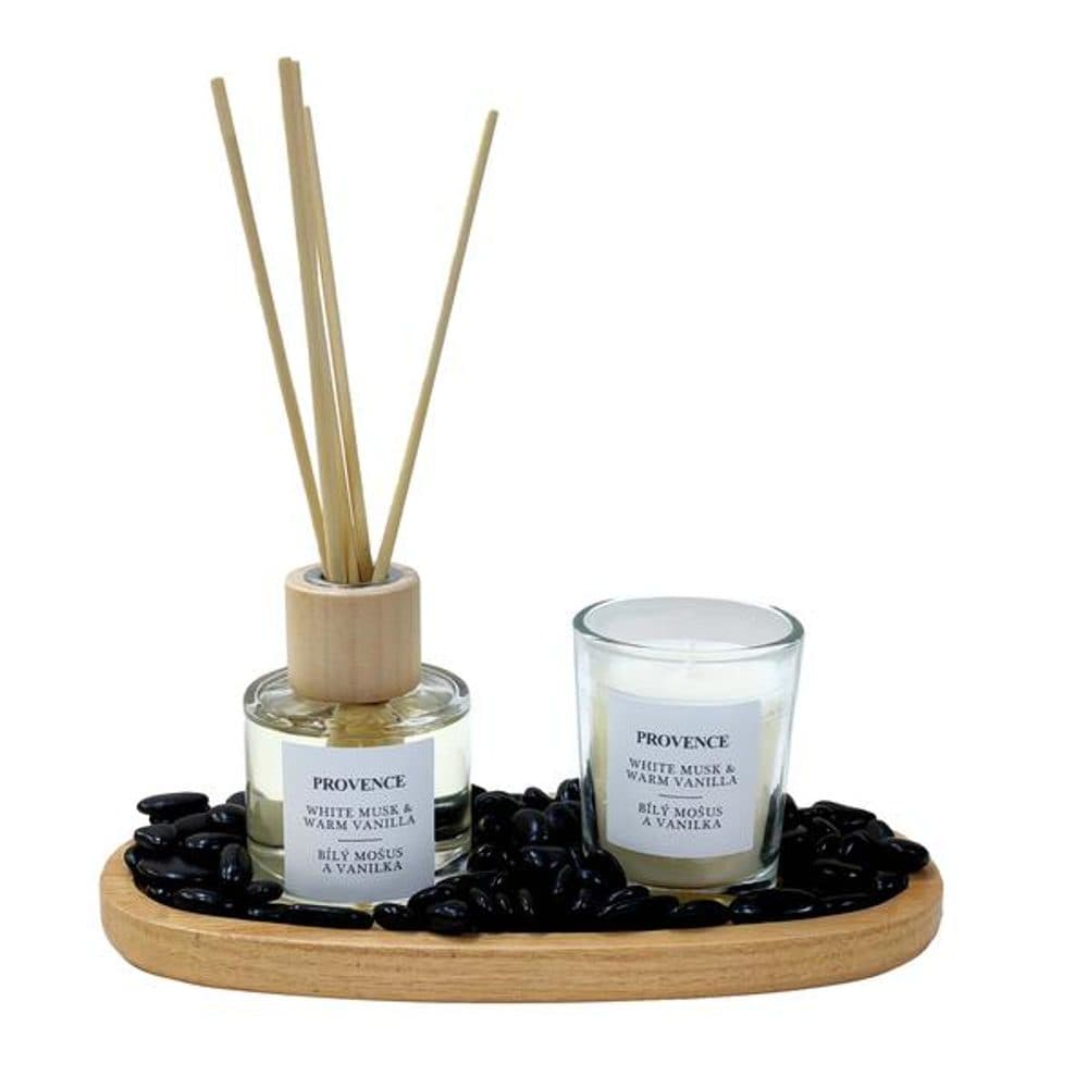 Provence SVÍČKA VE SKLE + DIFUZÉR 50ML HŘEJIVÁ VANILKA - doporučení od Chytrej dárek (327 Kč)