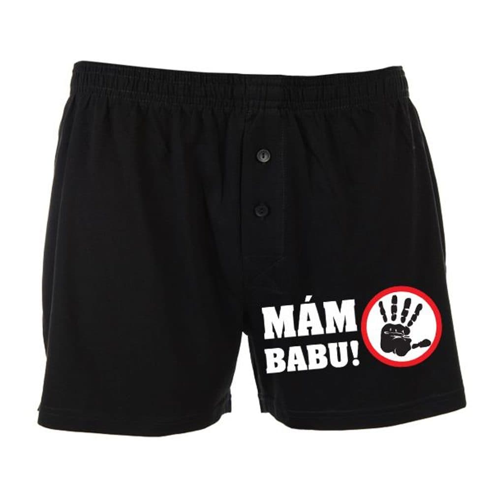 Trenýrky s nápisem Mám babu