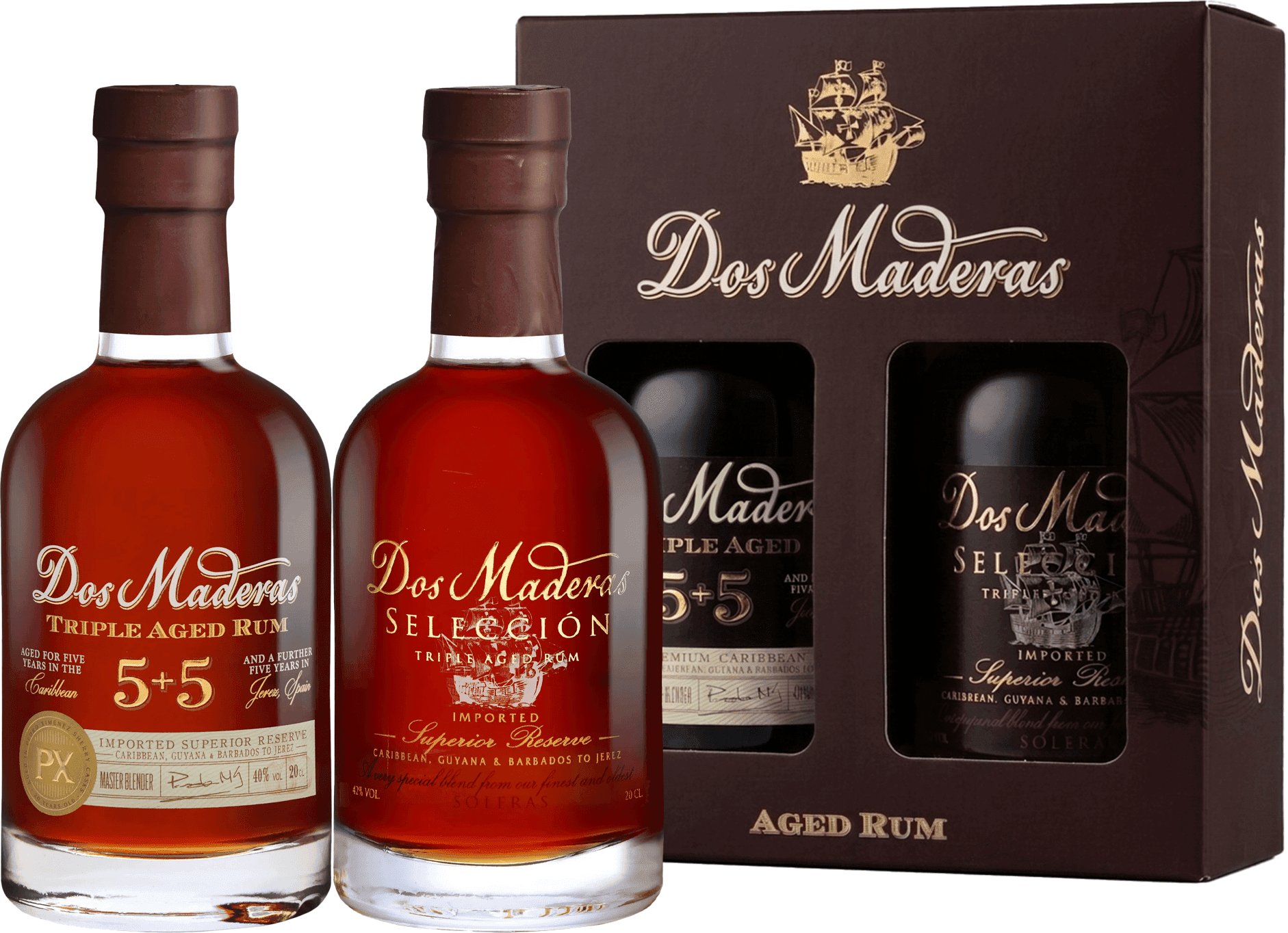 Degustační set rumu Dos Maderas
