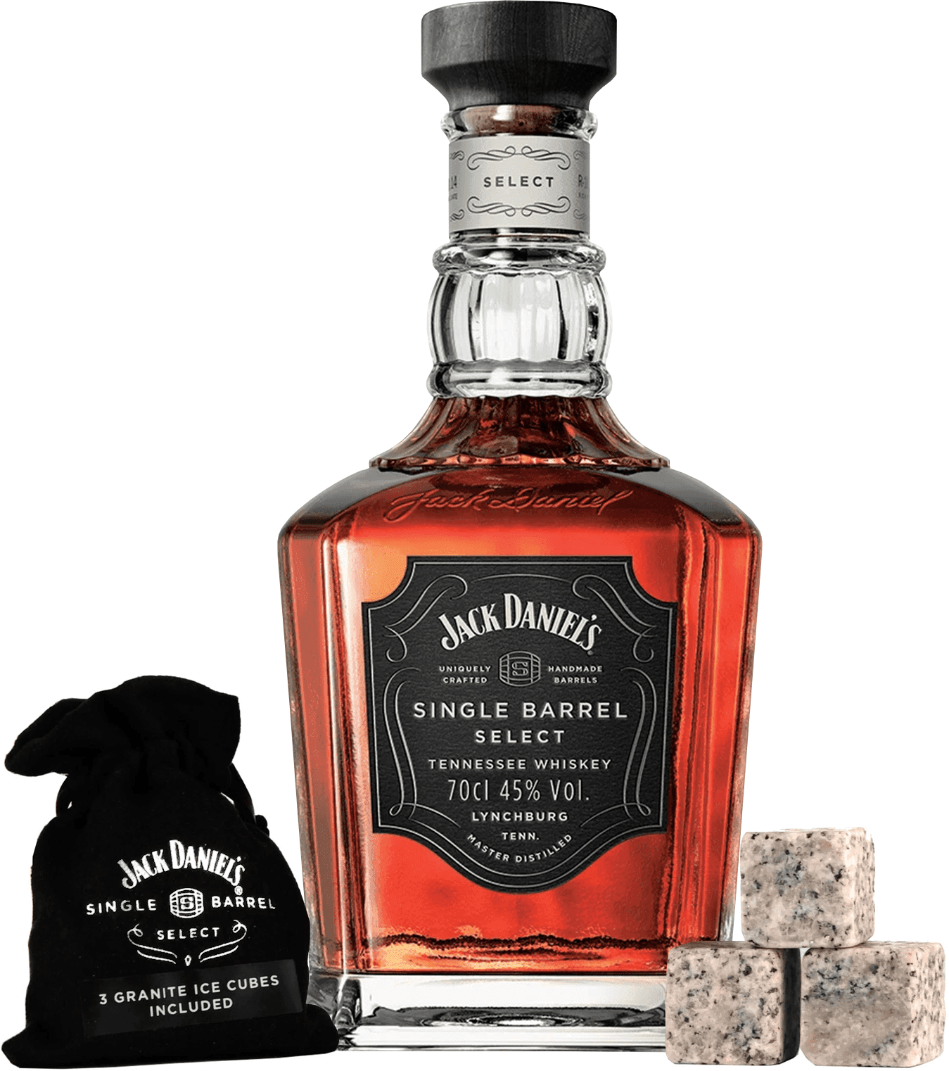 Jack Daniel's Single Barrel s whisky kameny