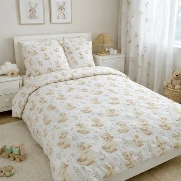 Mušelínové povlečení Kačenky TiaHome - Detský set 130x90cm + 65x45cm - doporučení od Chytrej dárek (686 Kč)