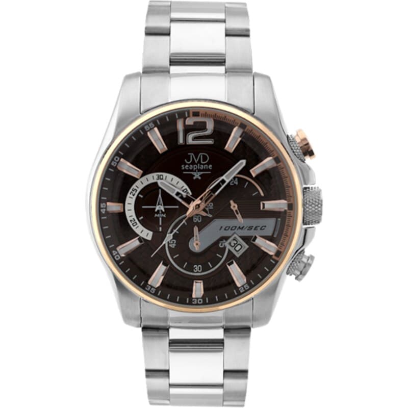 JVD Pánské mohutné vodotěsné hodinky JVD chronograf hodinky JVD JE1002 114950261 - doporučení od Chytrej dárek (3 190 Kč)