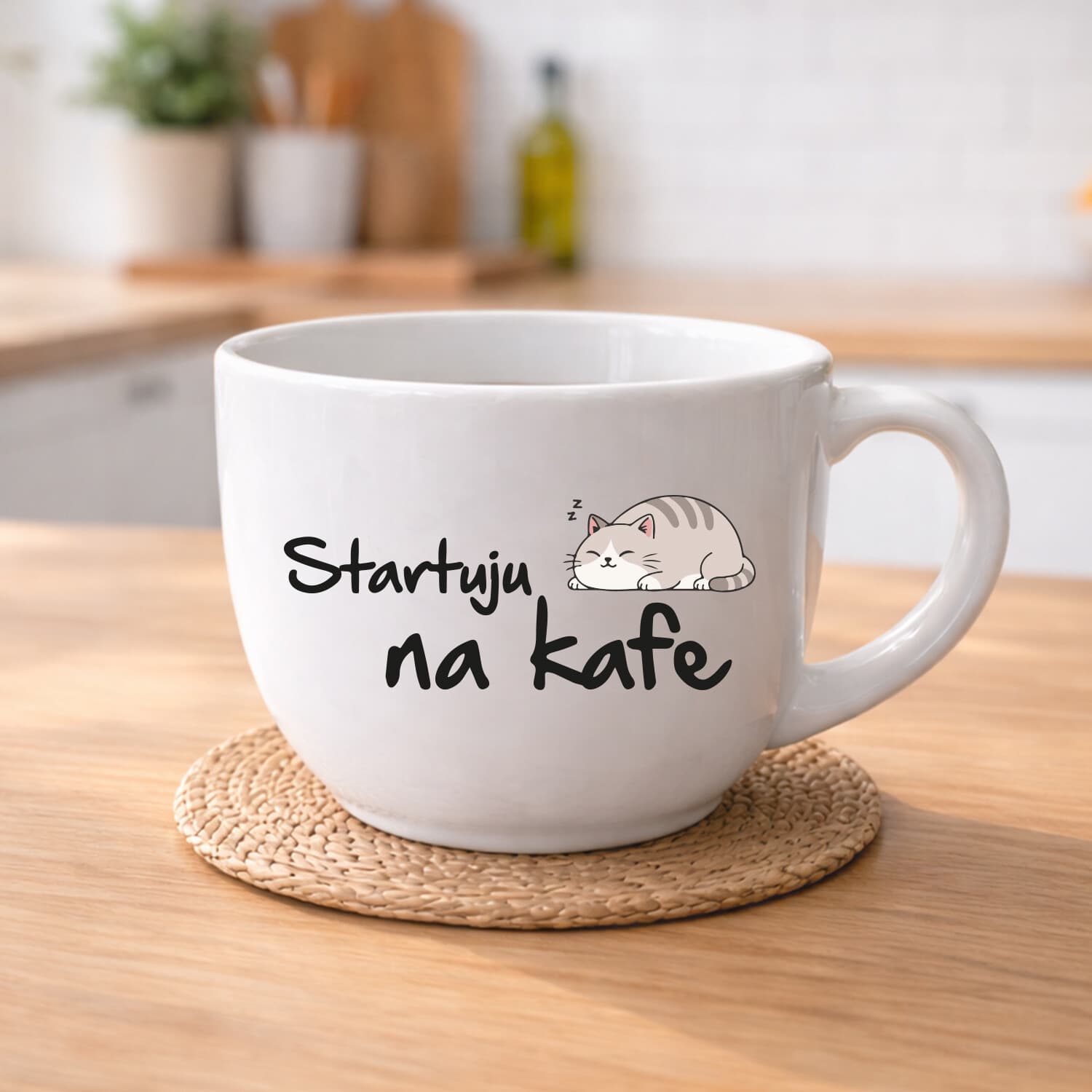 Keramický hrnek Startuju na kafe